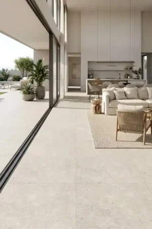 Authentique carrelage effet béton AMA AVORIO 90x90 cm rectifié